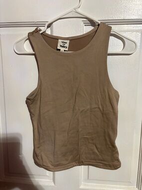 Sleeveless Tank Top in Taupe